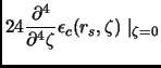 $\displaystyle 24 \frac{\partial^4}{\partial^4\zeta}\epsilon_c (r_s,\zeta)\mid_{\zeta=0}$