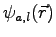 $ \psi_{a,l}(\vec{r})$