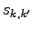 $\displaystyle s_{k,k^\prime}$