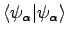 $\displaystyle \langle \psi_{\alpha} \vert\psi_{\alpha} \rangle$