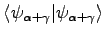 $\displaystyle \langle \psi_{\alpha+\gamma} \vert\psi_{\alpha+\gamma} \rangle$