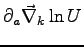 $\displaystyle \partial_a \vec{\nabla}_k \ln U$