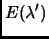 $\displaystyle E(\lambda')$