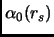 $\displaystyle \alpha_0(r_s)$