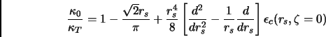 \begin{displaymath}
\frac{\kappa_0}{\kappa_T} = 1 - \frac{\sqrt{2}r_s}{\pi} + \f...
...2}-\frac{1}{r_s}\frac{d}{dr_s} \right] \epsilon_c(r_s,\zeta=0)
\end{displaymath}
